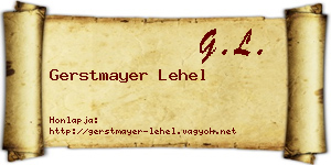 Gerstmayer Lehel névjegykártya